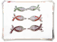 Mehrfarbenkristallfisch-Charme-hängende handgemachte Halsketten-Schmuck-Herstellung