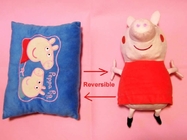 Mode umschaltbare Peppa-Schwein-Plüsch-Spielzeug-Kissen und Kissen für Bettwäsche