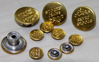 Die 4 Loch-kundenspezifische Kleidung knöpft ringsum Metall mit glänzendem Goldlegierungs-Metall