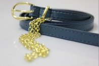 Tan-Marine-Leopard-Stoff PU-Gurte, nähend schnallt Goldkette für Mädchen um