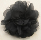 Schwarze künstliche Chiffon- und der Masche der künstlichen Blume Corsage mit Stift