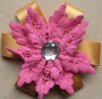 Baumwollspitze künstliche Blumen-Corsage gesponnen für Kleidung, handgemachte gesponnene Blumen