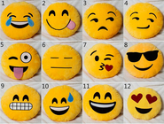 Emoji-Emoticon-Gelb-runde Kissen und Kissen füllten Plüsch-Spielzeug an