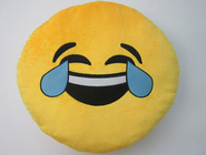Emoji-Emoticon-Gelb-runde Kissen und Kissen füllten Plüsch-Spielzeug an