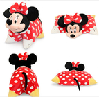 Rotes reizendes Kleinkind-Kissen Disneys Minnie Mouse mit Plüsch Minnie-Kopf