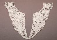 Stickerei handgefertigt Elfenbein Baumwolle Peter Pan Crochet Lace Kragen Stoff für Lady Kleidungsstück