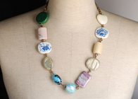 Frauen Custom bunte Keramik handgefertigte Perlenketten, Frauen in Handarbeit Halsketten