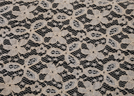 Benutzerdefinierte 150 cm Jacquard Nylon Spandex Embroidered Flower Lace Trim Fabric
