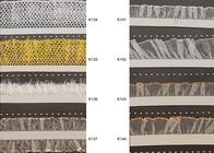 Farbige dekorative Nylon schiere verdrahtet gewebte elastische Spitzenbänder Band Rock