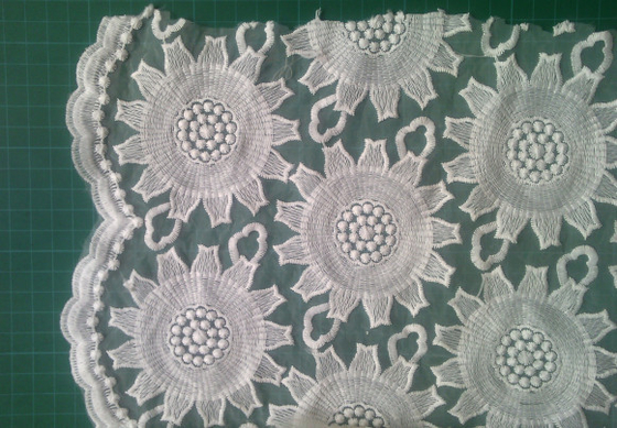 80cm Organza gestickte Spitze-Gewebe-Baumwolle für Brautkleider
