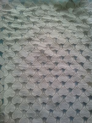 Wasserlösliche gestickte Organza Spitze-Gewebebreite 125cm mit Herzmuster