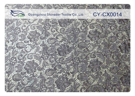 Hohe Hartnäckigkeit gesticktes Spitze-Gewebe für das Kleid, das CY-CX0014 trimmt