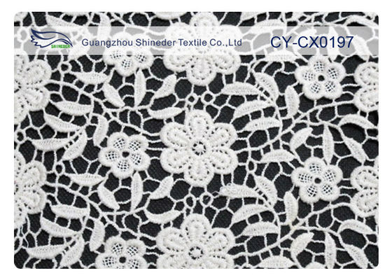 Umweltfreundliches gesticktes Spitze-Gewebe für Hochzeits-Kleid CY-CX0197
