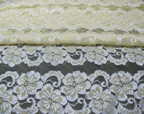 Gewelltes elastisches Spitze-mit Blumengewebe-umweltfreundliches Färben für Abend-Kleid CY-DK0037