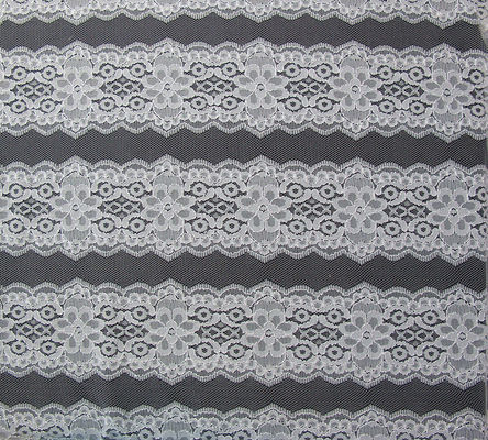 Elastisches Spitze-Gewebe-Weiß ganz über Spitze-Gewebe