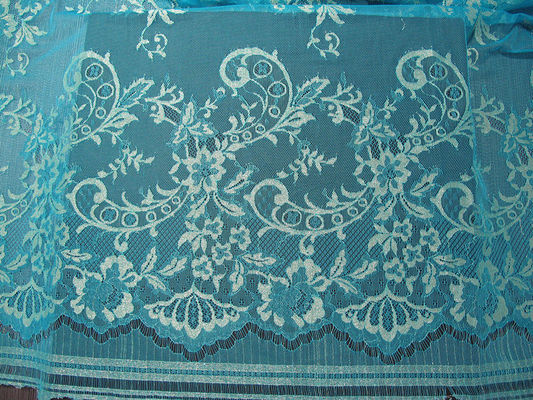 Stretchable Blumen-metallisches Spitze-Gewebe-Nylongrün gestrickt für Kleidung