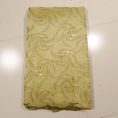 Gold gesticktes Spitze-Gewebe für Hochzeits-Kleid, Kleid