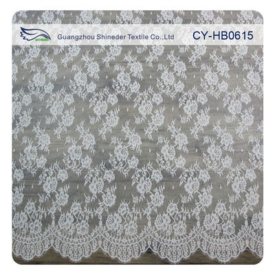 Weiße Blumen-nähende Wimper-Spitze-Ordnung für Brauthochzeits-Kleid
