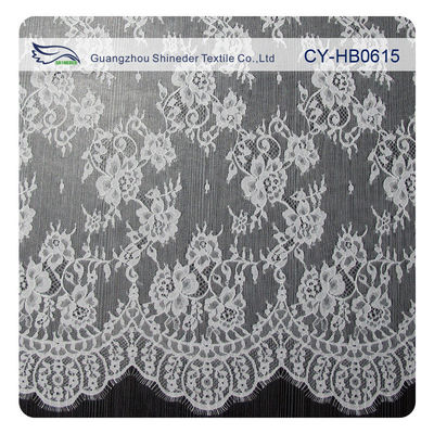 Weiße Blumen-nähende Wimper-Spitze-Ordnung für Brauthochzeits-Kleid
