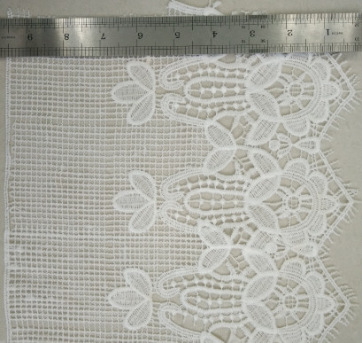 Melken Sie Polyspitzegewebe dekorative Spitze-Ordnung für Fashional-Kleidung