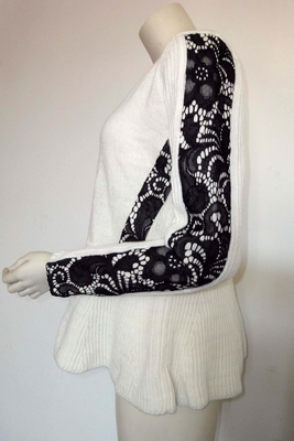 Schnüren Sie sich getäfelte PU-Halsordnung Damen-Pullover-Strickjackenabnutzungskleidung oder besonders angefertigt