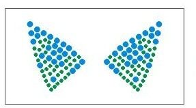 Symmetrische Dreieck-Bergkristall-Wärmeübertragungs-grüne Farbe umweltfreundlich
