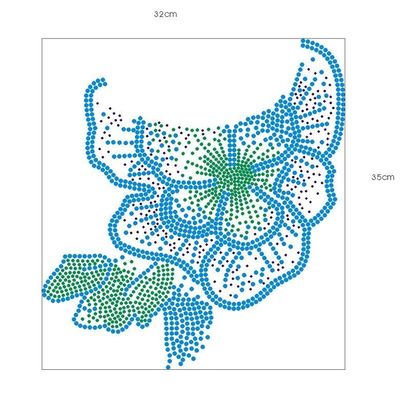 Blumen-Muster-Bergkristall-Wärmeübertragungen bunt mit heißer Verlegenheit für T-Shirt