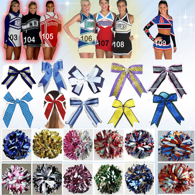 Beifall-Team-metallische Bergkristall-Jugend-Cheerleading Kleid mit Bögen