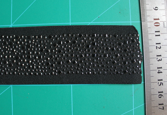 5cm schwarzes elastisches Nylon und Spandex gewebten Materials mit Bergkristall