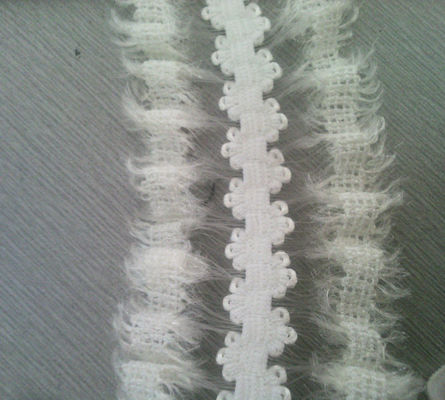 Nylon-Polyester gesponnenes elastisches gewebtes Material mit Spitzeseite/flach Nylongewebtem material