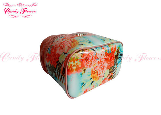 Kundengebundene kleine bilden Blumensegeltuch-Taschen-Reise-Kosmetik-Kasten