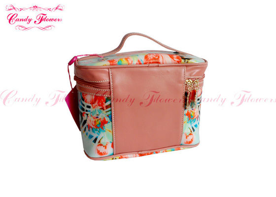Kundengebundene kleine bilden Blumensegeltuch-Taschen-Reise-Kosmetik-Kasten
