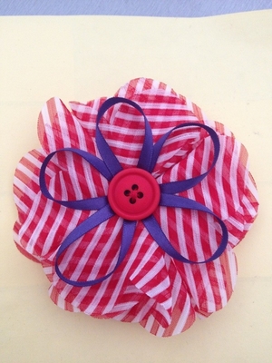 Chiffon- künstliche Blumen-Corsage-Rosa, Pin-Bergkristall Gewebe-Blumen-Corsagen