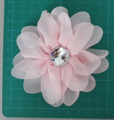 Chiffon- künstliche rosa Blumencorsage, Stiftbergkristallgewebe-Blumencorsagen