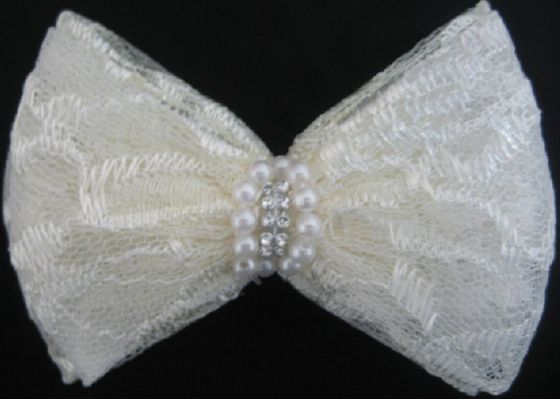 Künstliches Spitze-Gewebe-Blumen-Corsage-Bogen-Muster mit Perle/Stein