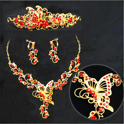Vorzügliche handgemachte Tierschmuck-Halsketten-Ohrring-Krone für Frauen, Mädchen