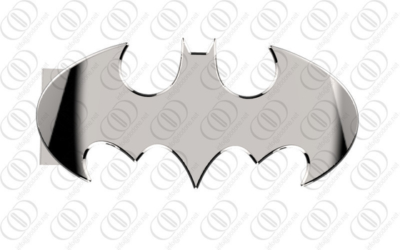 Silberner Edelstahl-Batman-Gürtelschnalle-Spiegel-glänzendes Polier