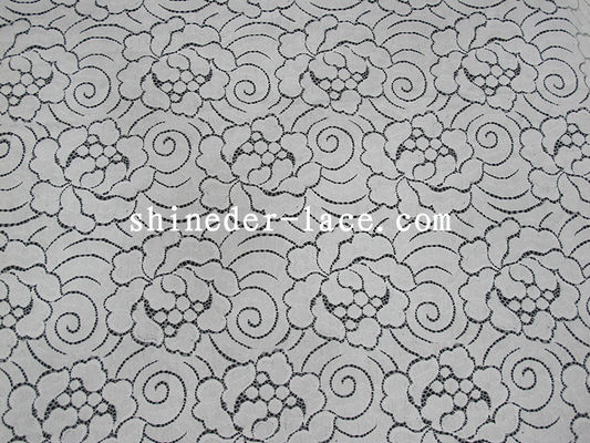 Bequemes und rauchiges Baumwollnylonspitze-Gewebe-empfindliches Blumenmuster für Kleidung SYD-0171-1