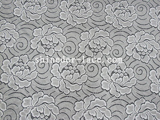 Einfache/elegante Blumen-Muster-Baumwollnylonspitze-Gewebe für Mode-Brei SYD-0171