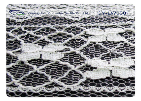 Freundliche 30% Baumwolle CY-LW0001 Kleiderbaumwollnylonspitze-Gewebe Eco Nylon-70%