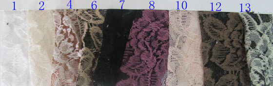 Schwarze Blumen-Baumwollnylonspitze-Gewebe, 65% Nylon + 35% Baumwolle CY-LW0016