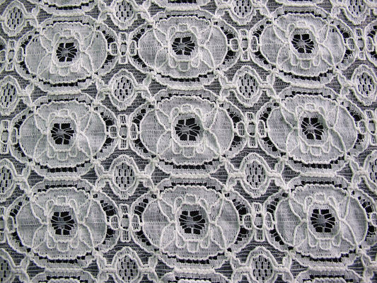 Psychiater-Beständige Baumwollnylonspitze-Gewebe, geometrisches Blumen-Gewebe CY-LW0154
