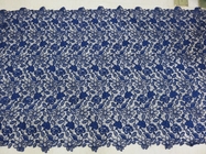 Königsblau schnürt gestickte Spitze-Gewebe-Blumenhandarbeit für Frauen-Kleid
