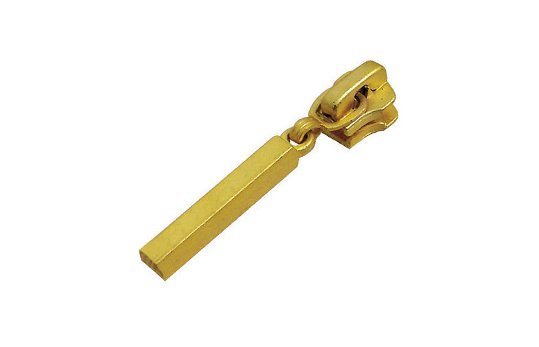 Umschaltbarer Reißverschluss-Schieber des gelbes Messingmetall3# mit Selbst-Verschluss 36.5mm